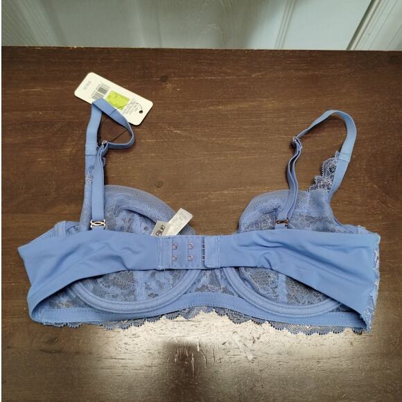 Skarlett Blue Size 32B Minx Lace Unlined Balconette Underwire Bra NWT - Picture 3 of 8